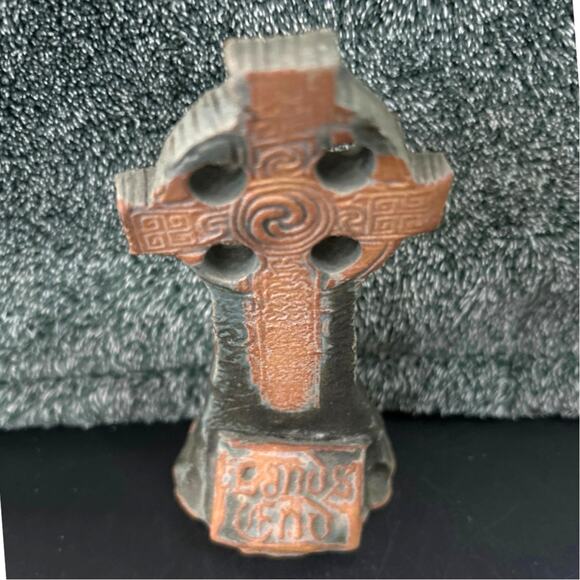 Miniature Celtic Cross Open Plaque Vintage - Picture 4 of 8